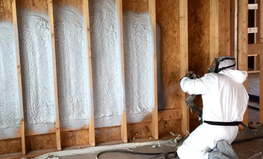 Closed-cell spray foam insulation must be installed by a professional applicator.