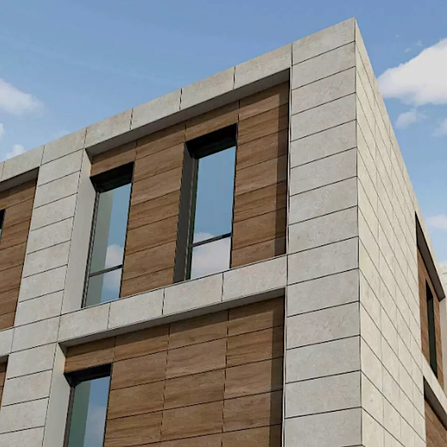 Exagres 13 Facade extruded stoneware by Exagres