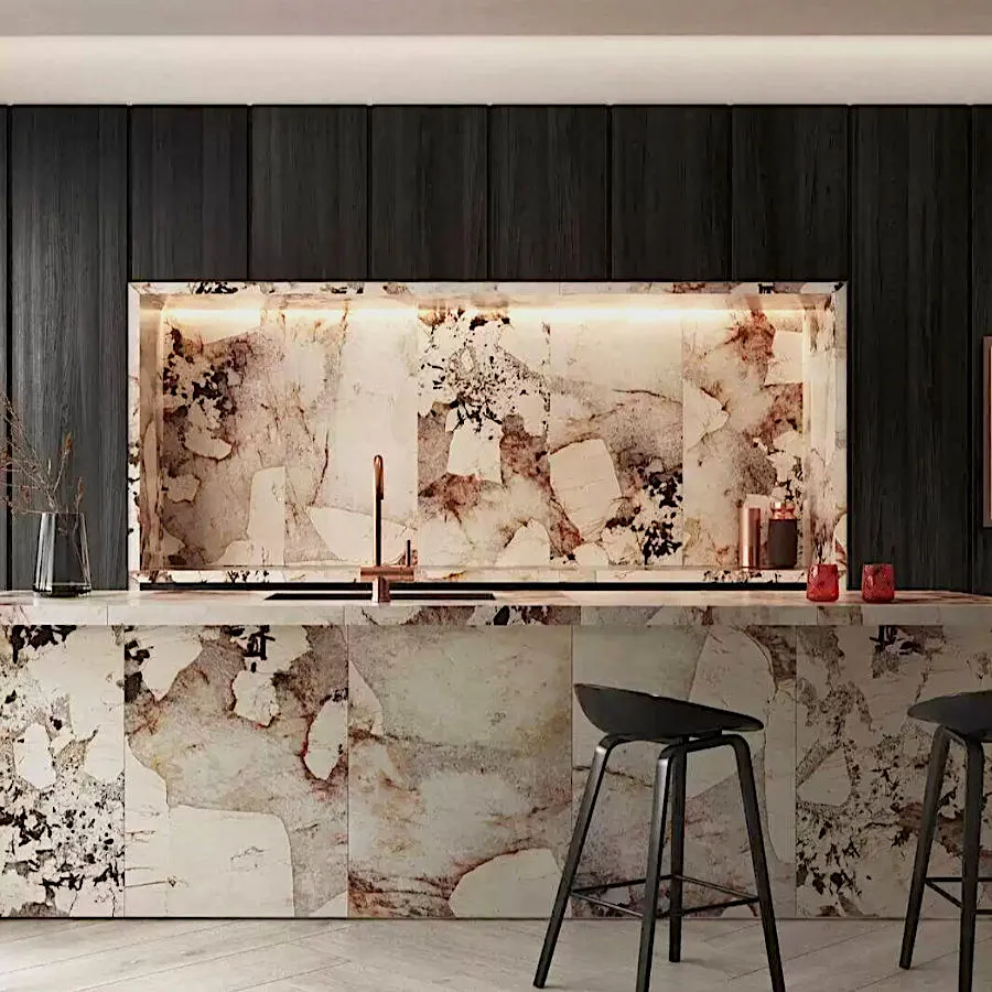 Exagres 14 Residential Wall installation extruded stoneware by Exagres