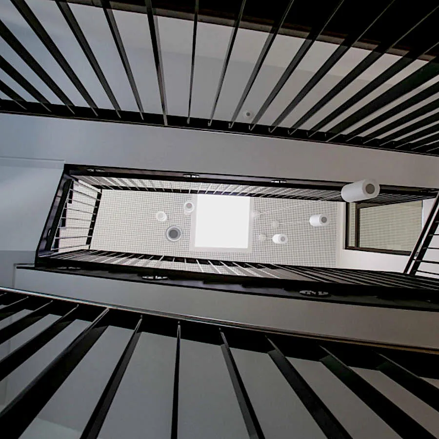 Burckhardt Metall 17 Stair Railing in metal by Burckhardt