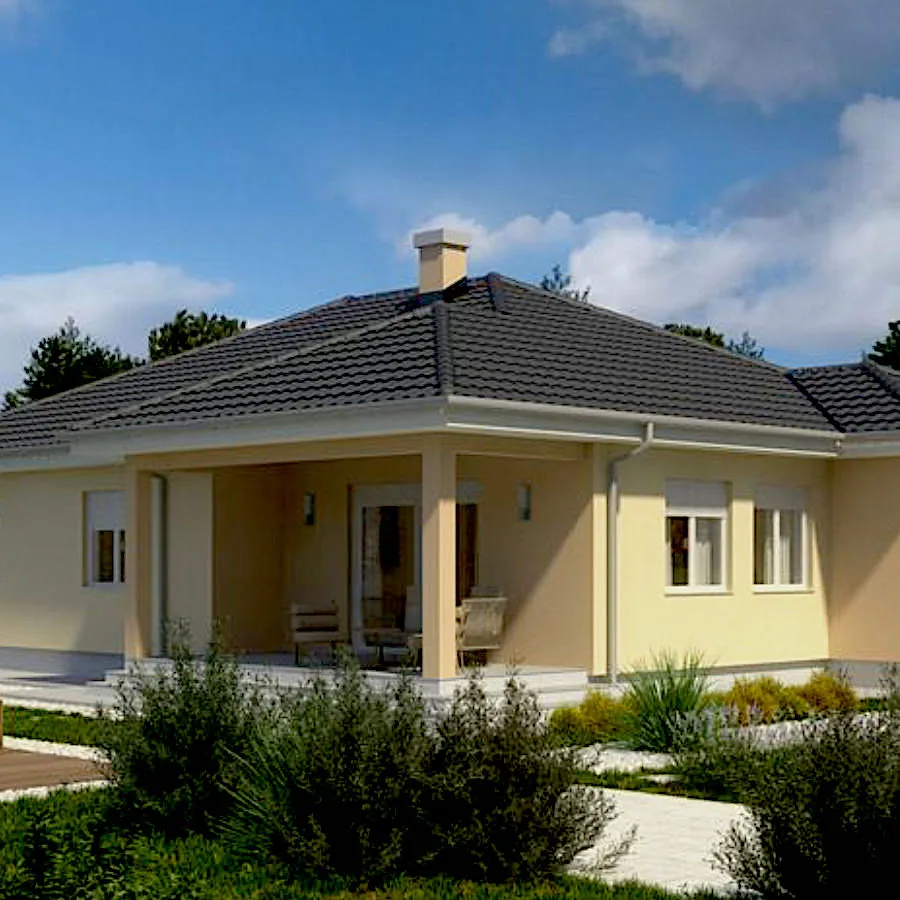 Domprojekt 13 Single Level Prefab house by Domprojekt