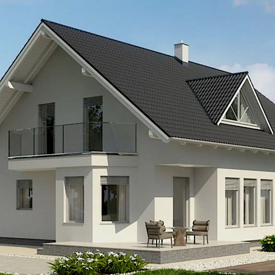 Domprojekt 14 Prefab House with Attic by Domprojekt