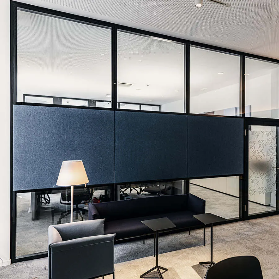 Acoustic Glass partition by Strahle