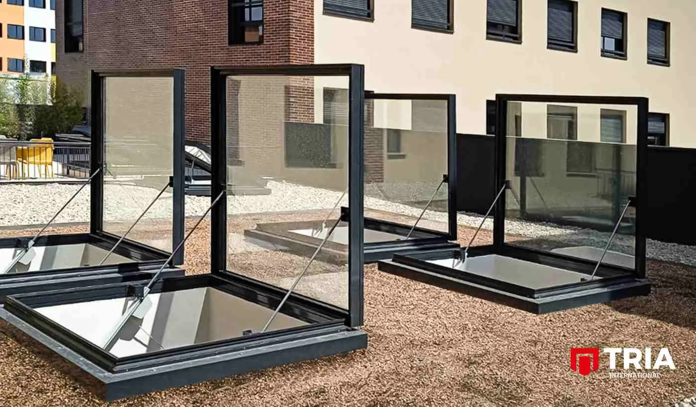 SHEV Natural ventilation Sky lights Smoke and Fire Curtains by Tria