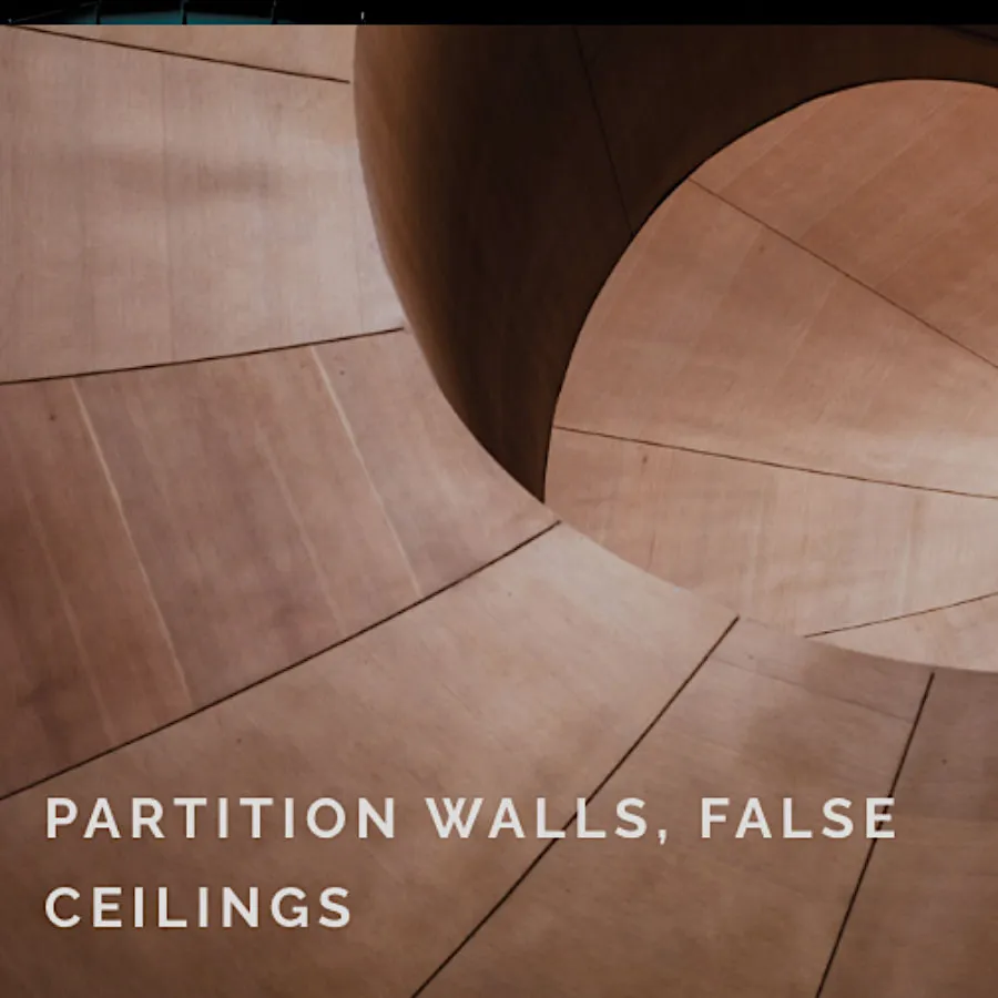 Coated Metal Partitions Walls Ceiling by Lampre