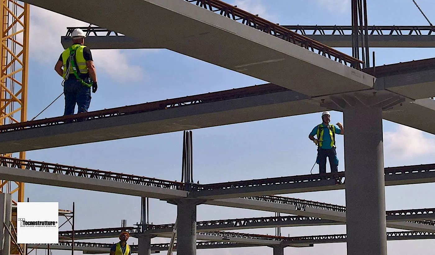 New Performance System, a new composite system made of beams, columns and slabs by Tecnostrutture