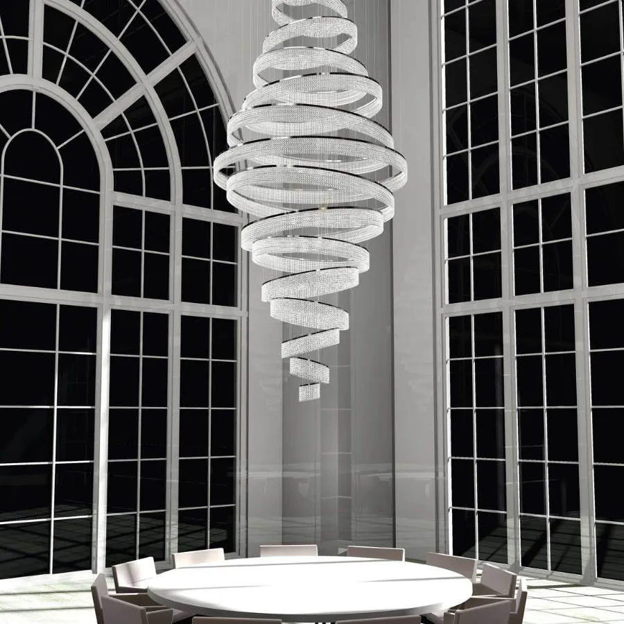 Windfall Contemporary Crystal Lighting 18 Swirl by Windfall