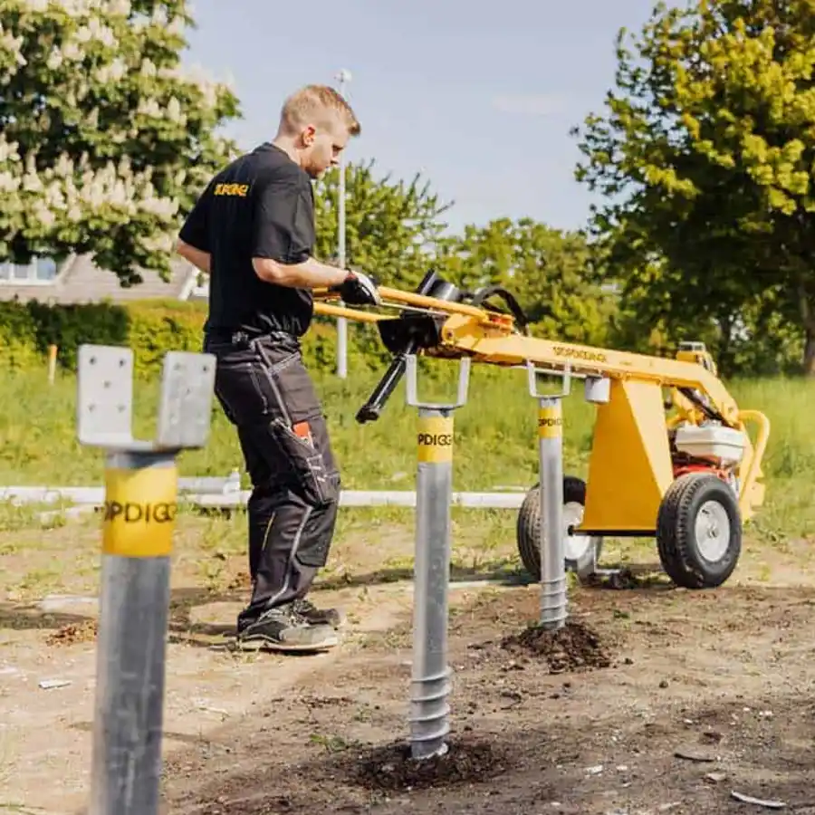 Simple ground screw installation process
